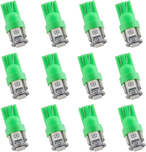 Miniatura 14 de Paquete de 12 focos LED ámbar de repuesto, stock # 194 T10 168 2825 W5W 175 158, foco LED 5050 5 SMD, luz de 12 voltios para interior de automóvil