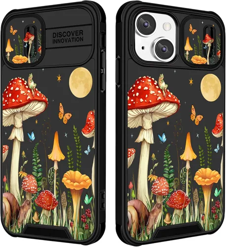 Miniatura 12 de Funermei Funda 2 en 1 para iPhone 13/iPhone 14 para mujeres, linda funda de teléfono con calavera para niñas, diseño de esqueleto gótico, divertido