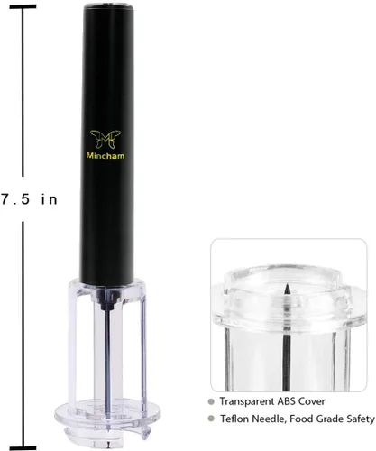 Miniatura 5 de Mincham Abridor de vino, sacacorchos con bomba de presión de aire, abridor de botellas de vino con cortador de aluminio, regalos para los amantes
