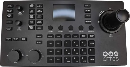 Miniatura 3 de PTZOptics SuperJoy Controlador de joystick de cámara PTZ NDI, IP y serie con pantalla LCD grande, modos Basic Plus y Matrix