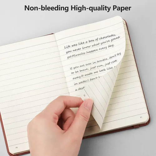 Miniatura 6 de RETTACY Cuaderno de bolsillo, paquete de 2, 160 páginas rayadas numeradas por paquete, tamaño pequeño A6 (3.5 x 5.5 pulgadas), para trabajo, diario