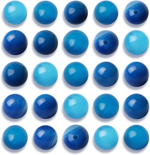 Miniatura 11 de 100 cuentas de jade birmano liso natural de 0.236 pulgadas (0.236 in), cuentas redondas sueltas de piedras preciosas para fabricación de joyas