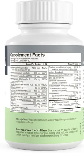 Miniatura 7 de Freeda Multivitamínico de máxima fuerza – Suplemento diario de alta potencia para adultos activos (hombres y mujeres) – Sin hierro – Compatible