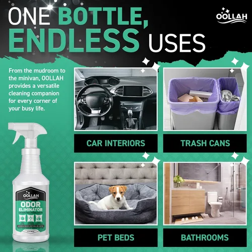 Miniatura 6 de Eliminador de olores de mascotas para el hogar, espray eliminador de olores de 32 onzas, neutralizador de olores frescos para tela, alfombra