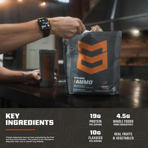 Miniatura 5 de MTN OPS Batido en polvo de reemplazo de comida de munición – 0.67 oz de proteína, 0.35 oz de linaza, 0.14 oz de alimentos integrales, frutas