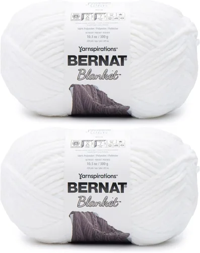 Miniatura 102 de Bernat - Estambre para mantas súper esponjoso acrílico, 2 paquetes de 300g/10.5 onzas, #6, chenilla gruesa de peso pesado para tejer y crochet