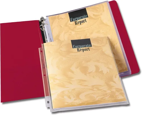 Miniatura 2 de Avery Protectores de hojas transparentes de alta capacidad, capacidad para 50 hojas, peso pesado, 25 protectores de varias páginas (74171)