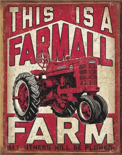Miniatura 9 de Desperate Enterprises Farmall - Letrero de hojalata con texto en inglés "If it Ain't Red Leave It In The Shed", decoración nostálgica de metal