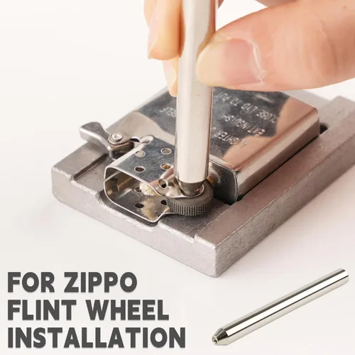 Miniatura 5 de Kit de herramientas de reparación de encendedor para Zippo, juego múltiple con base de reparación y otras 6 herramientas profesionales para fijar
