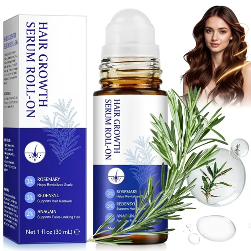 Suero para el crecimiento del cabello, 1.0 fl oz de aceite para el crecimiento del cabello con 3% de romero, 3% de redensyl, 2% de nuevo, suero de