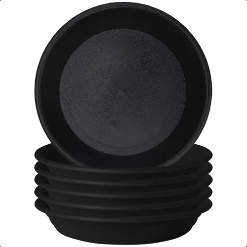 Miniatura 9 de 6 platillos de plástico para plantas de 5 pulgadas, tamaño individual, grueso y fuerte de 6, 8, 10, 12 pulgadas, bandeja de recogedor de agua