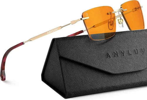 Miniatura 20 de ANYLUV Rimless Blue Light Glasses for Women/Men, Fashion Lightweight Blue Light Blocking Glasses with Stylish Metal Temples