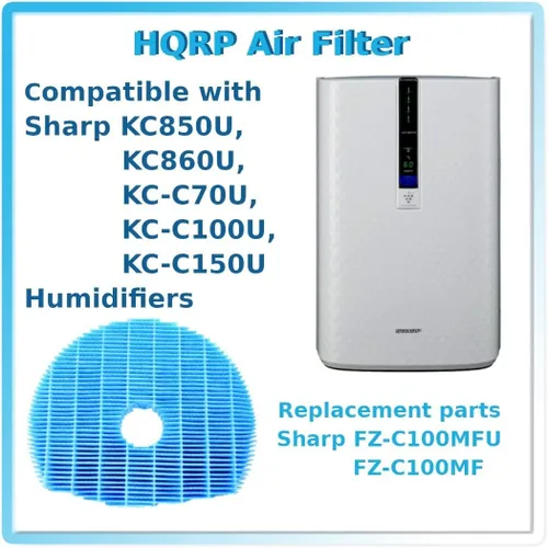 Miniatura 4 de HQRP Filtro humidificador compatible con Sharp FZ-C100MFU / FZ-C100MF Reemplazo compatible con humidificador Sharp KC-850U KC-860U