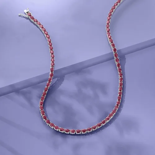 Miniatura 5 de Ross-Simons 40.00 ct. t.w. Gemstone Tennis Necklace in Sterling Silver