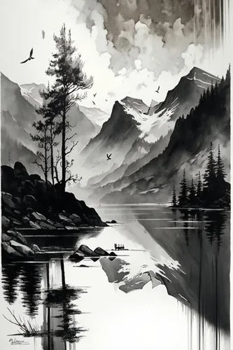 Kits de pintura de diamantes en blanco y negro, pintura de pincel de paisaje, para principiantes, kit de manualidades de piedras preciosas de