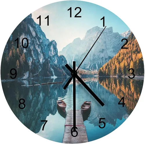 Miniatura 42 de Reloj de Pared de Flores Silencioso Sin Tictac Operado por Batería, Caricatura de los 70s Linda Flor Abstracta Pastel Margarita Reloj Floral