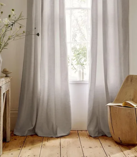 Sunbrella Cortinas duraderas para filtrar la luz, 50 pulgadas de ancho x 84 pulgadas de largo, color beige | Cortinas a prueba de decoloración con