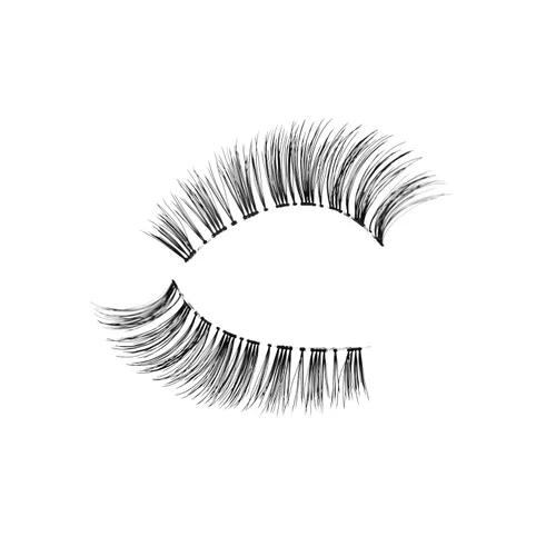 Miniatura 249 de Pooplunch - Pestañas postizas finas de visón sintético, estilo ojo de gato, naturales, cruzadas, tipo racimo, efecto 8D de volumen, tiras
