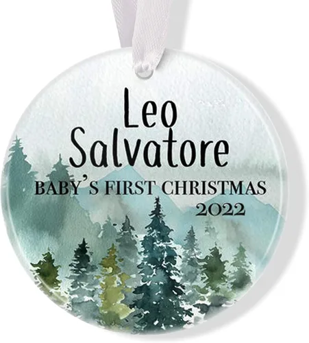 Miniatura 19 de Mountains Baby - Adorno de Navidad para bebé, adorno de Navidad personalizado para bebé, adorno de aventura espera para bebé, adorno navideño