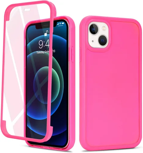 Miniatura 2 de Funda para iPhone 13 mini con protector de pantalla integrado y protección de cuerpo completo, para Apple iPhone 13 Mini, fundas para hombres, Rojo