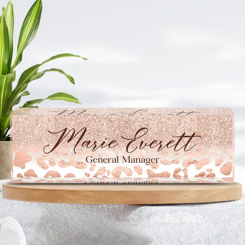 Miniatura 6 de Placa de Nombre Personalizada para Escritorio Placa de Nombre de Escritorio Personalizada Regalos Personalizados de Apreciación para Jefe