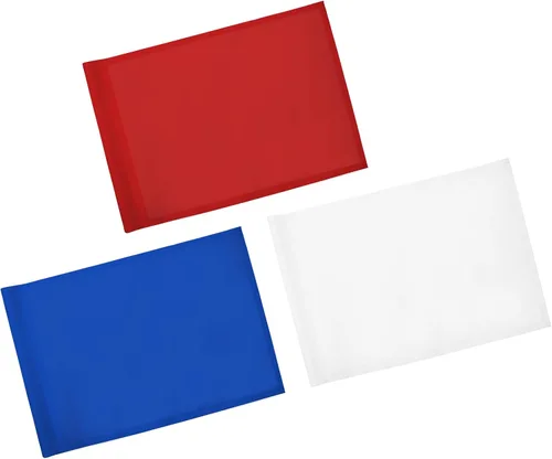 KINGTOP Banderas de golf estándar con tubo insertado, todas 20 pulgadas de largo x 14 pulgadas de alto, bandera verde de práctica para patio, campo