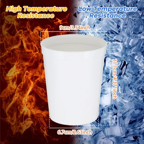 Miniatura 5 de 120 vasos de plástico a granel de 16 onzas, vasos de plástico para estadios, vasos de fiesta para niños, vasos de jugo apilables, vasos de agua