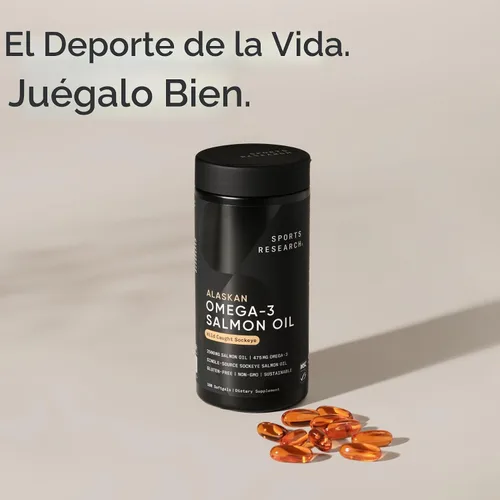 Miniatura 7 de Sports Research® Aceite de Salmón - Origen Único de Salmón Sockeye Salvaje de Alaska 2500 mg por Porción con Ácidos Grasos EPA y DHA Certificado