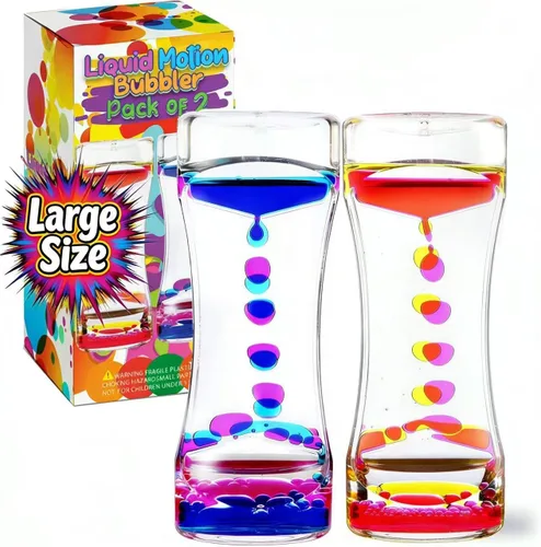 Liquid Motion Bubbler - Juguetes sensoriales visuales para niños y adultos, juguete de burbujas grandes y relajantes, colorido juguete de arena