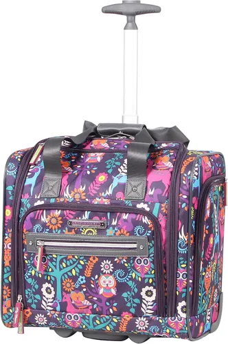Lily Bloom Designer - Maleta de viaje de 15 pulgadas, para viajes cortos, fin de semana, negocios, equipaje ligero, maleta de 2 ruedas giratorias,