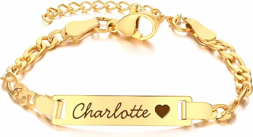 WNNNS Pulsera de identificación personalizada con barra de nombre, regalos de joyería para bebés, niñas, niños, mamá, papá, parejas, para baby