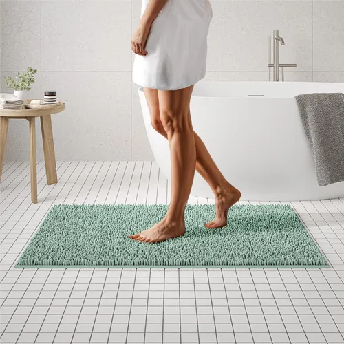 Miniatura 38 de MAYSHINE Alfombra de Baño de Chenilla Afelpada Extra Suave, Súper Absorbente, Alfombra de Baño Antideslizante Microfibra Esponjosa