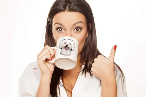 Miniatura 2 de Taza divertida de perro maltés – Taza de café divertida de cerámica – Regalo perfecto para amantes de los perros – Bonita taza de café novedosa