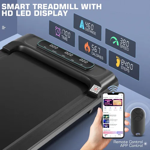 Miniatura 2 de Cinta de Caminar Portátil con Capacidad de 300 Libras, Cintas de Correr Portátiles para Casa y Oficina, Cinta de Correr Bajo el Escritorio