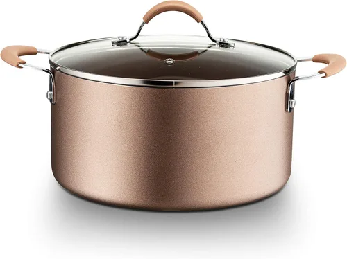 NutriChef Utensilios de cocina antiadherentes duraderos horno holandés, olla grande | 5 cuartos de galón, modelos compatibles NCCW14S y NCCW20S,