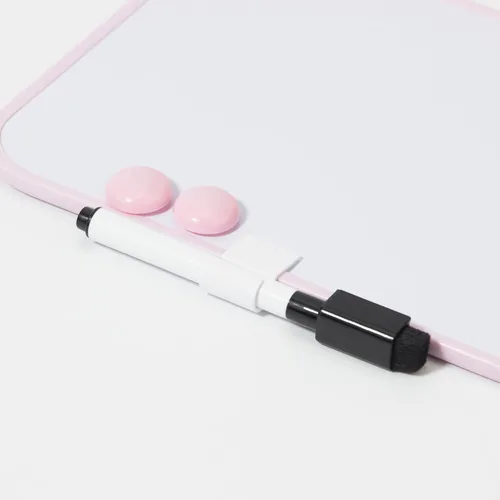 Miniatura 7 de Pizarra Magnética de Borrado en Seco para Casillero Escolar, 6" x 8" con Marcador y 2 Imanes - Pizarra Blanca Pequeña para Aula, Hogar, Oficina, Rosa
