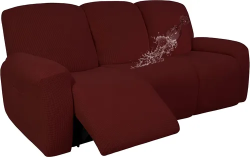 Miniatura 12 de Easy-Going - Funda 100 % impermeable doble para sofá reclinable, diseño jacquard, en 1 pieza, a prueba de derrames, para niños, mascotas, perros