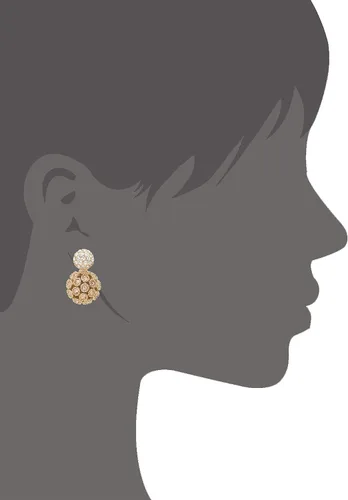 Miniatura 2 de Pendientes de cristal de doble cara con forma de bola, diseño hueco y parte trasera de bola