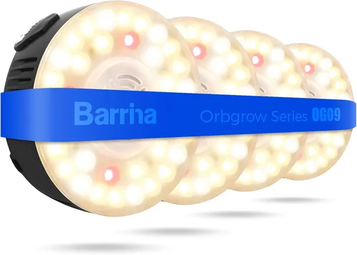 Miniatura 21 de Barrina Orbgrow OG09 Luz de Crecimiento Puck, 5000K 18W (2 x 9W, Equivalente a 270 Vatios), Luz de Espectro Completo para Plantas