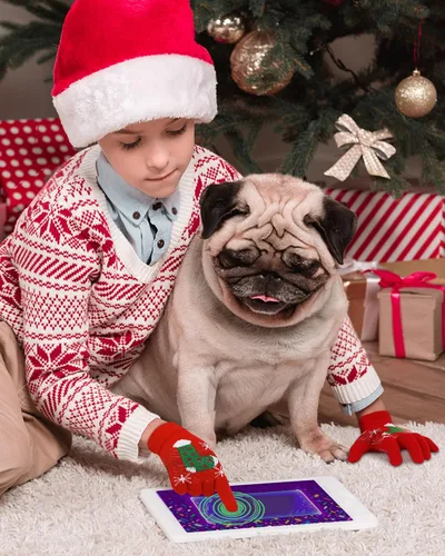 Miniatura 46 de Hicdaw 6 pares de guantes de invierno para niños, guantes de punto elásticos y cálidos para niños o niñas