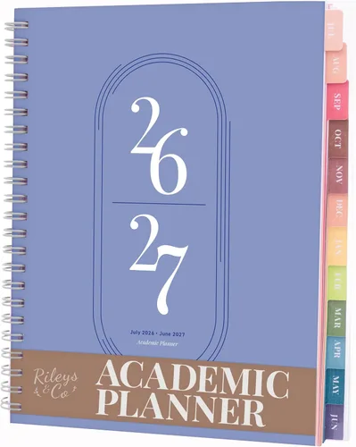 Miniatura 14 de Rileys - Agenda académica 2025-2026, agenda diaria, semanal y mensual, julio de 2025 a junio de 2026, páginas de notas para estudiantes