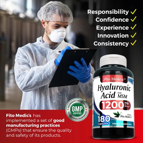 Miniatura 6 de FITO MEDIC'S Laboratorio Ácido hialurónico Cápsulas de ácido hialurónico con MSM, 180 Cápsulas Acido hialurónico