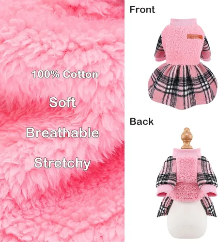 Miniatura 2 de Suéter para perros pequeños, ropa para cachorros, para perros pequeños, hembras y machos, vestido de suéter de invierno para perro, trajes para Rosa