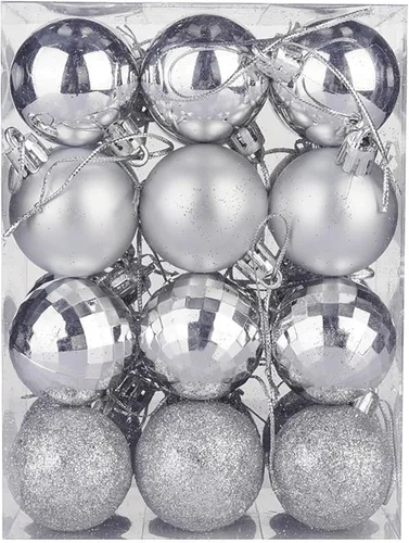 Miniatura 8 de Esferas colgantes para árbol de Navidad, 24 piezas de adornos irrompibles, plástico de 1.6 pulgadas, irrompible, Navidad, boda, fiesta, vacaciones