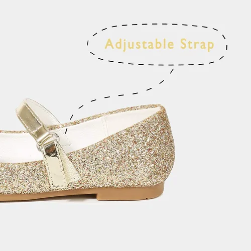 Miniatura 5 de Furdeour - Zapatos de vestir para niñas tipo Mary Jane, boda, fiesta, damas de honor, zapatos con brillantina, princesa, ballet, zapatos planos
