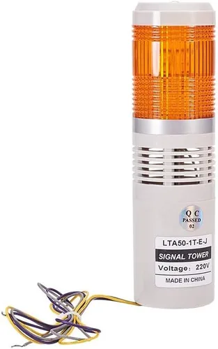 Miniatura 16 de Othmro Columna de luz de señal industrial LED alarma redonda torre indicador luz continua luz de advertencia roja verde DB 90db 24 V 3 W 1 unids