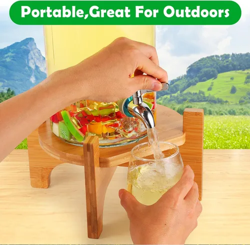 Miniatura 6 de Soporte dispensador de bebidas, soporte dispensador de bebidas, se adapta a un diámetro máximo de 8.66 pulgadas de diámetro del dispensador