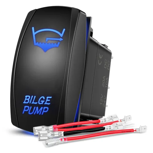 Miniatura 11 de Nilight - Interruptor basculante de compresor de aire con barra de luz LED, interruptores de 5 pines, láser encendido/apagado, interruptores SPST