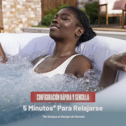 Miniatura 8 de Coleman Miami - Bañera de hidromasaje inflable para 2 a 4 personas, spa portátil de bajo consumo redondo para exteriores con 120 AirJets, 71 x 26