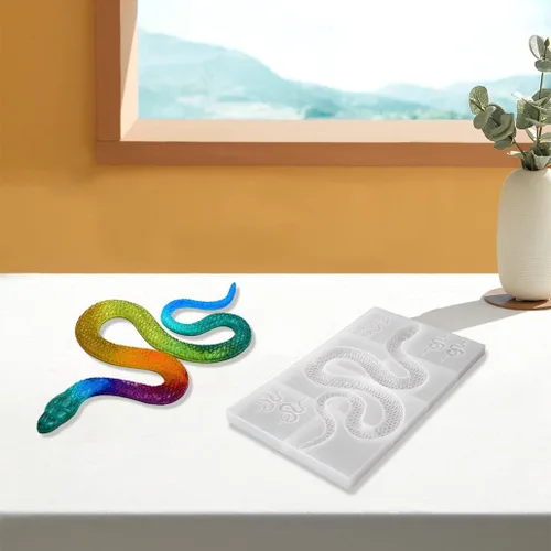 Miniatura 7 de KyeeaDIY Molde de fundición de epoxi grande para colgar en la pared y decoración del hogar, con 6 moldes de serpiente pequeños para joyas, molde